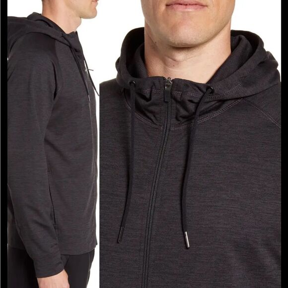 Zella pyrite zip hoodie in navy halite melange new no tags - Picture 3 of 8